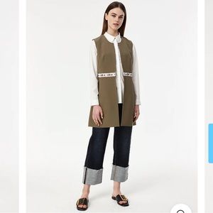 Riva Woman Olive Green Sleeveless Beaded Cardigan Jacket Women’s Size XL